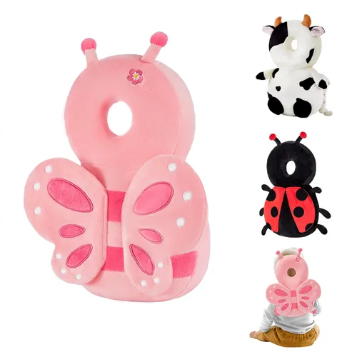 Vista 19 de Mochila protectora de espalda para bebé, almohadilla protectora de seguridad para niños pequeños, diseño suave, ajustable y ligero para caminar