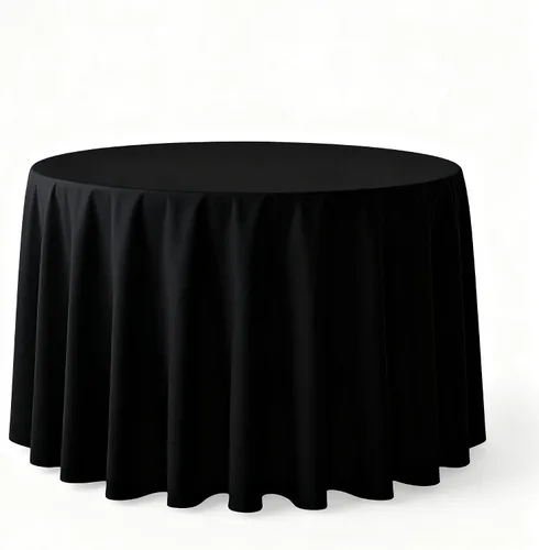 Vista 28 de Surmente Mantel cuadrado para mesas cuadradas o redondas, 100% poliéster, 52 x 52 pulgadas, mantel para bodas, banquetes o restaurantes (negro)