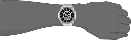 Vista 4 de Casio AMW810D-1AV Reloj de acero inoxidable con esfera activa para hombre, Moderno