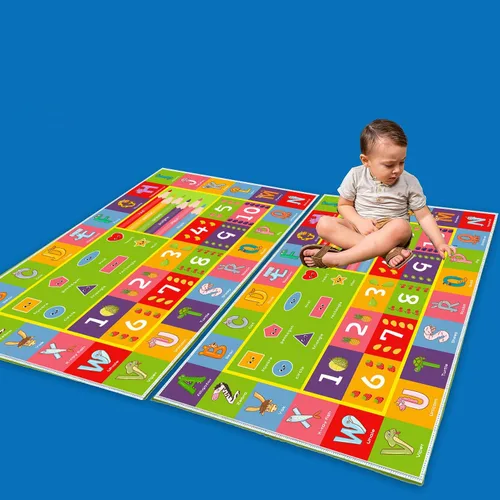Vista 6 de ABC - Alfombra educativa de animales del alfabeto – Alfombra interactiva de aprendizaje para niños pequeños y bebés con números y formas, alfombra