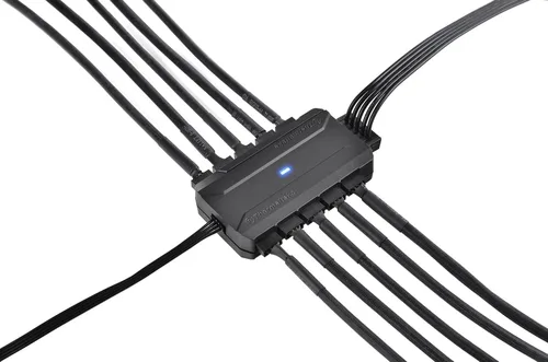 Vista 2 de Thermaltake Commander FP SATA Powered 10 Puertos 4-Pin PWM Fan Hub AC-023-AN1NAN-A1, 3.2 x 1.7 x 0.7 pulgadas