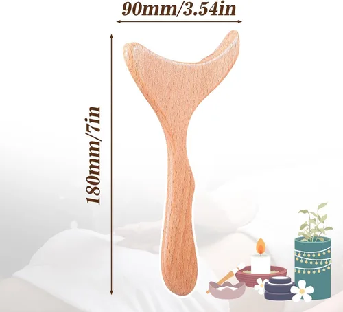 Vista 2 de Herramientas de masaje de terapia de madera 7 pulgadas de drenaje linfático de madera masajeador removedor de celulitis herramienta de escultura