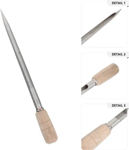 Vista 4 de Angoily Muestreador de polvo de granos de acero inoxidable: Tubo de muestreo de polvo de sonda de grano para cemento fertilizante