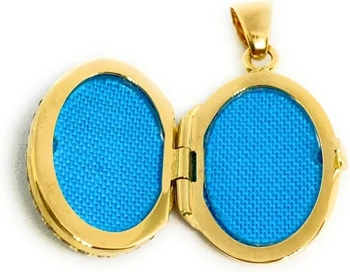 Vista 3 de Leney Medallón Medallón Medallón de Oro de 18k Enjoyado con Circonitas, Zirconia cúbica, Circonia cúbica