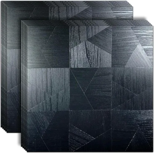 Vista 13 de XUANINY Azulejos de metal para salpicaduras de despegar y pegar, adhesivo de pared 3D de mosaico de aluminio autoadhesivo para cocina