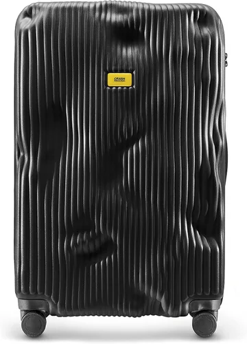 Vista 3 de CRASH BAGGAGE Maleta con carrito de rayas, Negro