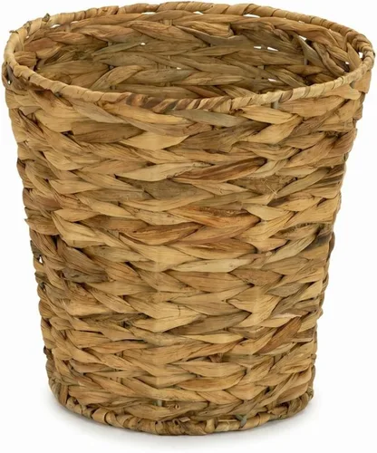 Vista 12 de [Usado] Household Essentials Cesta de basura tejida, papelera de cuerda de papel gris para baño, dormitorio, oficina