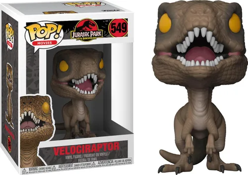 Vista 7 de Funko POP Jurassic Park - Figura de vinilo de Velociraptor Pop! (paquete con funda protectora compatible con Pop Box), multicolor, 3.75 pulgadas