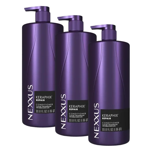 Vista 11 de Nexxus Keraphix Acondicionador Keraphix con ProteinFusion para cabello dañado con proteína de queratina y arroz negro, 13.5 oz