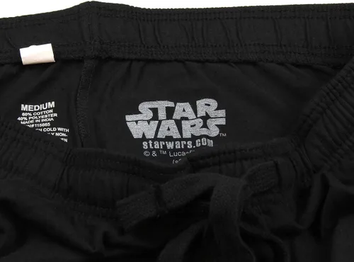 Vista 3 de STAR WARS The Millennium Falcon Print - Pantalones de pijama para hombre, Negro