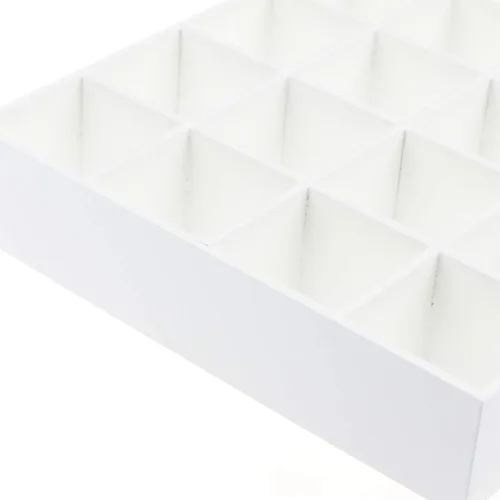Vista 6 de Casa de muñecas a escala 1:12 en miniatura de madera blanca con 16 rejillas, estante de almacenamiento, exquisito organizador de decoración