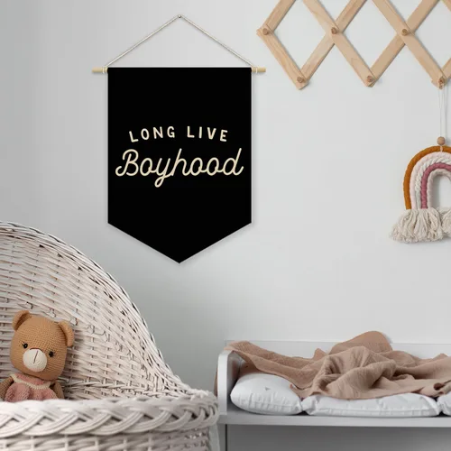 Vista 4 de Decoración para Habitación de Niño, Bandera de Lienzo Negro de Larga Duración para Guardería Sala de Juegos Decoración para Dormitorio de Niños