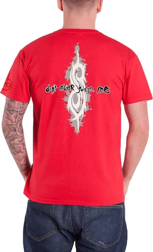 Vista 2 de Slipknot T Shirt 20Th Anniversary Don't Ever Judge Me Official Unisex Red