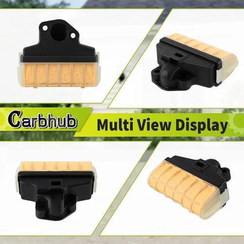 Vista 6 de Carbhub 1123-120-1651 Filtro de aire + Bujía + Filtro para línea de combustible y aceite para motosierra STIHL 023 025 MS210 MS230 MS250 con filtro