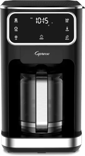 Vista 2 de Capresso Cafetera con pantalla táctil de 12 tazas con jarra de vidrio