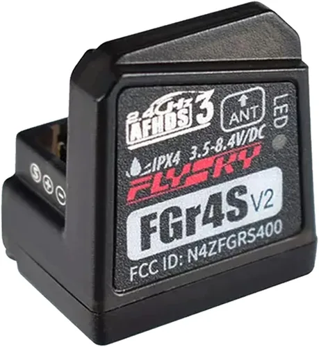 Vista 2 de HOBBYMATE Flysky Noble NB4 Receptor FGR4S V2 bidireccional 4 canal PPM IBUS salida antena interna