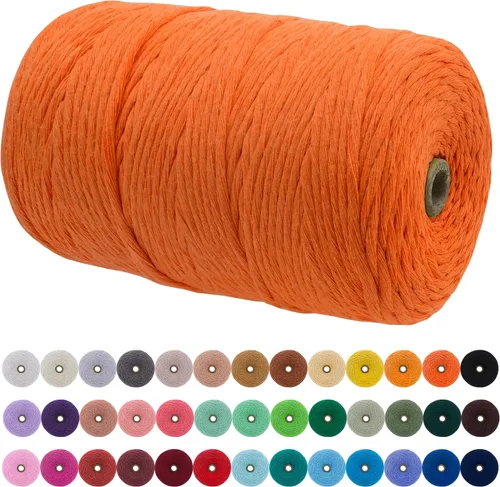 Vista 157 de JeogYong Cordón de macramé de un solo hilo 3 mm x 109 yardas (328 pies) Cuerda de algodón suave Hilo de macramé de 3 mm, suministros de macramé