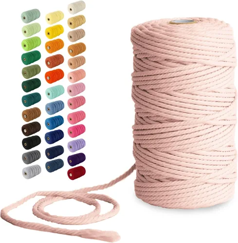 Vista 10 de Nook Theory Hilo de macramé de 3mm 109 yardas - Cuerda de macramé suave de 4mm, 5mm perfecta para nudos - Suministros de macramé para colgadores