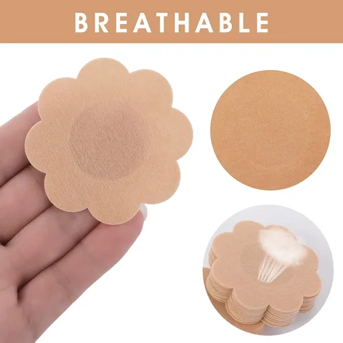 Vista 3 de Sibba Pezón Cubierta Empanadas Almohadillas Pétalos De Mama Pegatinas Cinta Pasty Nipless Lift Stickiness Pegajosa Lencería Vestido De Novia