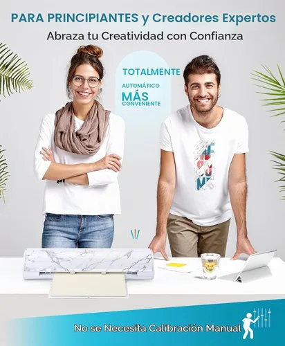 Vista 6 de Silhouette America Cameo 5 Alpha (α) Máquina de corte inteligente, Bianco Carrara (paquete Deluxe) – Incluye software de estudio, 36 hojas