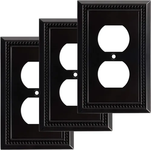 Vista 11 de Henne Bery Sunken Pearls - placa decorativa de pared, placa decorativa de pared, tapa de salida de la placa del interruptor, aleación de zinc sólida