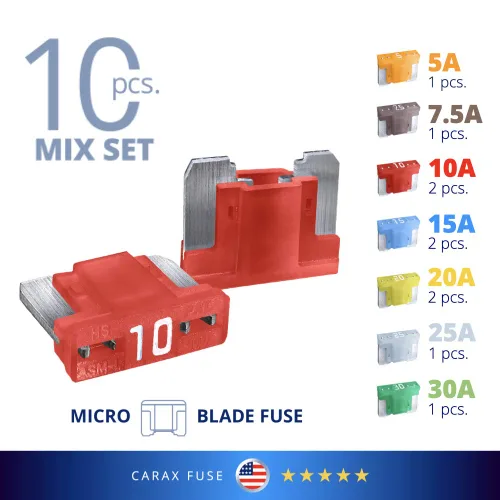 Vista 3 de CARAX Mini Micro Blade de perfil bajo ATT/LP-Mini - 10 piezas Kit surtido - Fusible Smart Auto Glow Fácil Identificación - Mezcla de 10 uds.