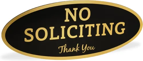 Vista 8 de ExcelMark Premium Letrero de «No Solicitar» para la Casa - Fabricado en los EE. UU. (Mediano - 7 cm x 17.8 cm, Negro con Letras Blancas)