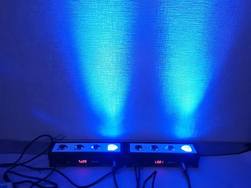 Vista 6 de Luz LED para escenario de lavado de pared, 4 piezas, X3W RGB 3 en 1 LED y casa de aluminio completo de 7 modos DMX512 para discoteca/fiesta/teatro