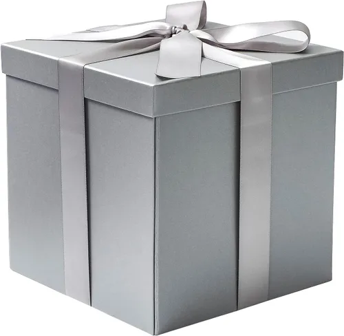 Vista 12 de RUSPEPA Caja de regalo mediana negra con tapas, cinta y papel de seda, caja de regalo plegable perfecta para cumpleaños, graduación, día del padre
