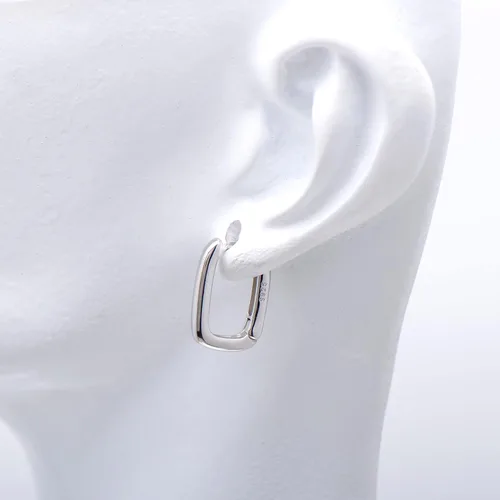 Vista 9 de Joseph Brothers Tiny Hoop Sterling Silver Huggie Earrings for Women