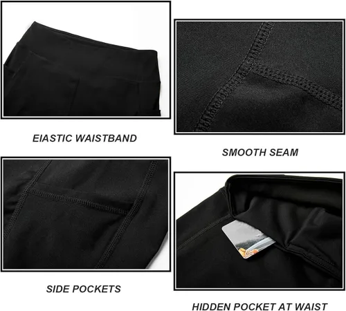 Vista 5 de DEVOROPA Pantalones cortos de compresión de 5 pulgadas para niñas, de elastano, para voleibol, gimnasia, animación, yoga, danza, compresión