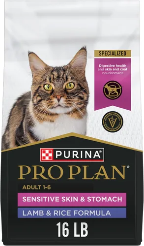 Vista 14 de Purina Pro Plan para gatos con piel y estómago sensible, comida seca para gatos adultos