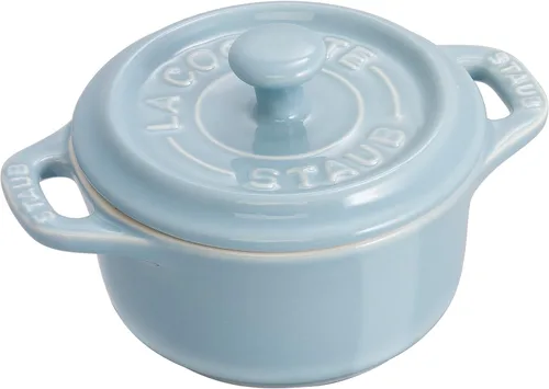 Vista 6 de STAUB - Juego de cocotte redondo de cerámica de 6 piezas, colores pastel macarrón