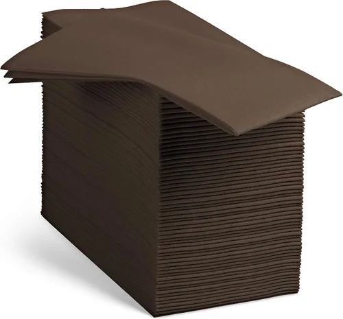Vista 18 de 100 servilletas de papel de color beige con tacto de lino, suaves y absorbentes, para cocina, fiesta, boda, baño o cualquier ocasión (paquete de 100)