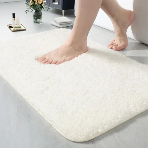 Vista 49 de LOCHAS Alfombra de baño de microfibra antideslizante de 36 x 24 pulgadas Gris