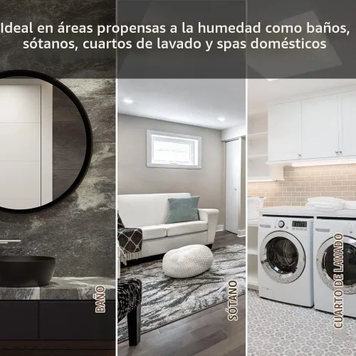 Vista 5 de Interruptor de sensor de humedad Leviton para ventilador de escape de baño, ventilación automatizada, circulación de aire, control de humedad, ¼ HP
