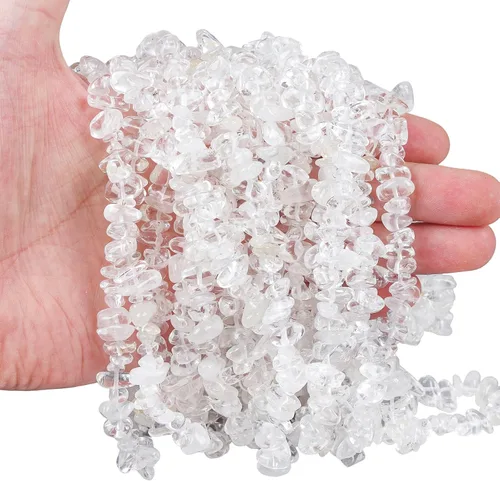 Vista 19 de Cuentas de ágata india de 0.197-0.315 in para la fabricación de joyas, cristal curativo de forma irregular, suministro de cuentas sueltas, paquete