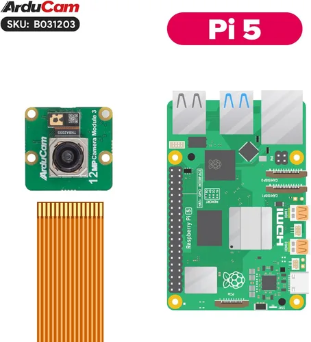 Vista 7 de Arducam para Raspberry Pi Cámara Módulo 3, 12MP IMX708 120 ° (D) Gran angular Noir Pi Cámara V3
