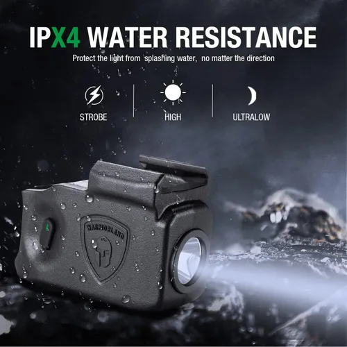 Vista 2 de WARRIORLAND Funda Taurus G3C IWB Kydex con linterna táctica para pistola Taurus G2C/Taurus G3C, luz LED de 150 lúmenes y combo de funda