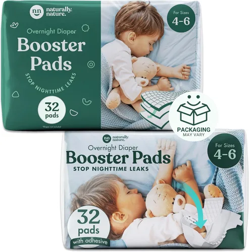 Vista 8 de Naturally Nature Almohadillas elevadoras de pañales durante la noche, evita fugas durante la noche, forros de pañales para niños pequeños, pañales