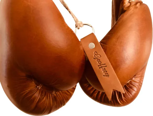 Vista 8 de Guantes de boxeo versión PRO de 12 onzas Cuero marrón antiguo entrenamiento MMA vintage Retro by GEOFFREY