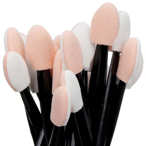 Vista 3 de Akstore Aplicador de esponja desechable de doble cara para sombra de ojos, brochas de maquillaje (30PCS-negro)