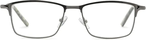 Vista 2 de Foster Grant mens Austin Pop of Power Bifocal Style Blue Light Rectangular Reading Glasses
