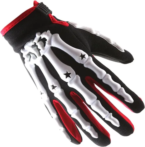 Vista 10 de Guantes juveniles de motocross 1Storm para motocicletas, BMX, MX, ATV, bicicletas todoterreno, modelo de esqueleto para niños