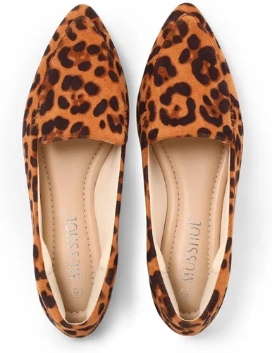 Vista 4 de MUSSHOE - Zapatos planos para mujer, de punto de malla, cómodos, con plantilla de espuma viscoelástica, sin cordones y de punta aguda