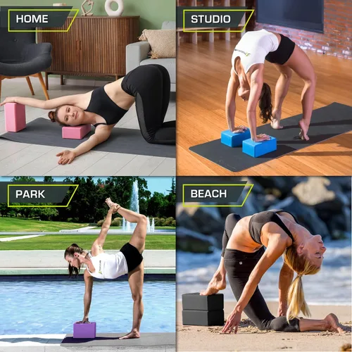 Vista 7 de ProsourceFit Foam Yoga Blocks, High Density EVA Yoga Bricks 4”x 6” x 9” (Set of 2)