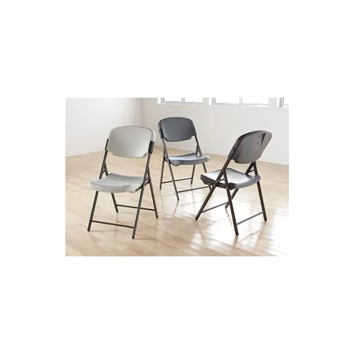Vista 5 de Iceberg Enterprises Rough N Ready Series - Silla plegable de resina, marco de acero, carbón - US-ICE64007