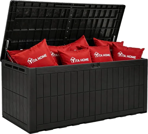 Vista 16 de YITAHOME Juego de 2 cajas de cubierta de 31 galones Negro