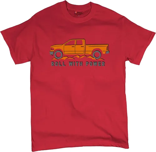 Vista 124 de Tee Hunt Camisetas gráficas y camisetas sin mangas para hombre Roll with Power Pickup Truck