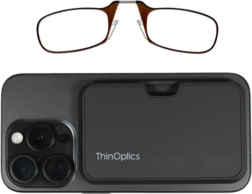 Vista 17 de Always With You by ThinOptics Classic Readers + Attachable Glasses Case Funda negra/marcos negros
